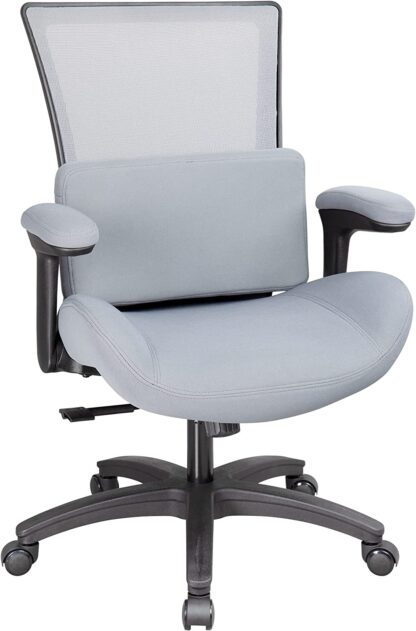 Black Frame Grey Fabric Big and Tall Office Computer Desk Chair