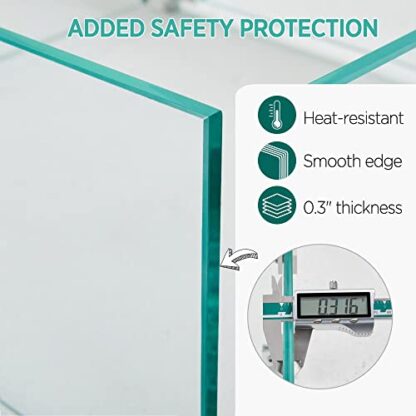 clear Glass Wind Guard for Rectangular Fire Pit Table, 23.5 * 7.5 * 6.5 inch - Image 6