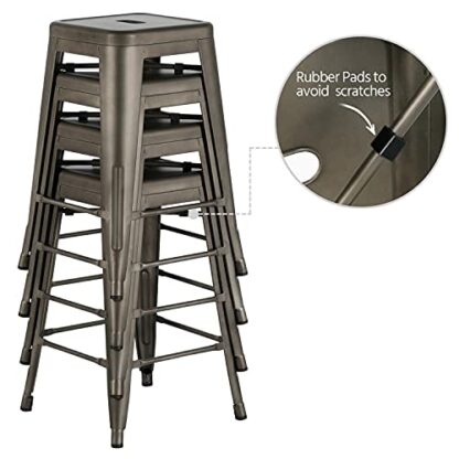 24 Inches 4PCS Metal Bar Stools Kitchen Counter Height Bar Stools - Image 7