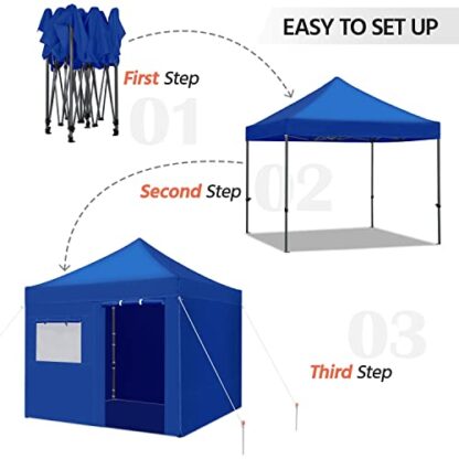 Navy Blue Pop Up Canopy Tent Commercial Instant Canopies - Image 5