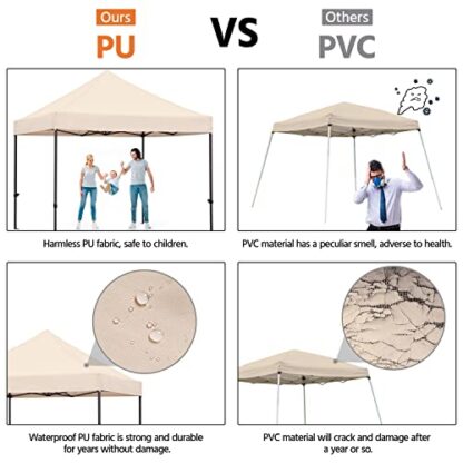 Beige 10x10 Pop up Canopy Tent - Image 5