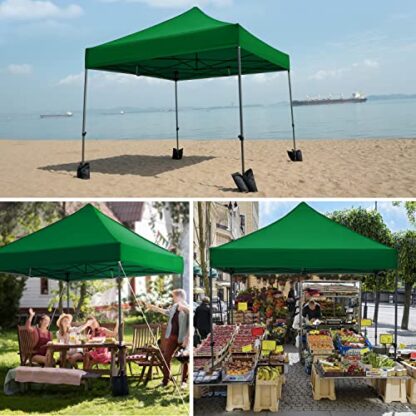 Dark Green 10x10 Pop up Canopy Tent - Image 4