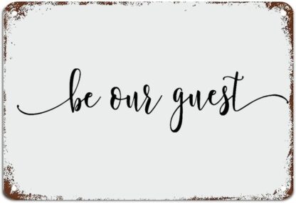 8x12 inch Be Our Guest Farmhous Metal Sign with Quotes Metal Tin Sign