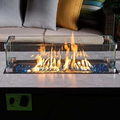 clear Glass Wind Guard for Rectangular Fire Pit Table, 23.5 * 7.5 * 6.5 inch - Image 8