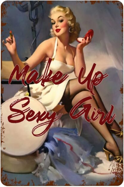 8x12 inch Make up sexy girl Signs Iron Poster Wall Art