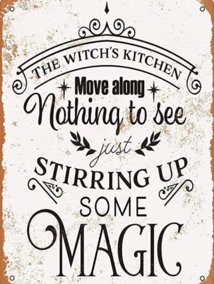 8x12 inch Witch Kitchen Retro Metal Tin Sign