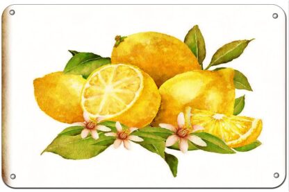 8x12 inch Retro Tin Sign Lemons Kitchen Decor Summer