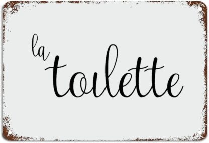 8x12 inch La Toilette Sign French Country Bath Sign