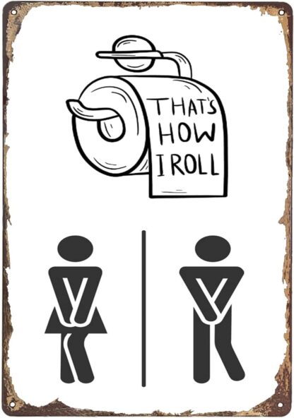 8x12 inch That's How I Roll Funny Toilet Paper Bathroom Metal Sign