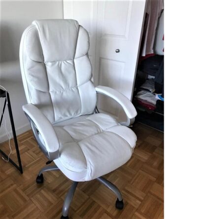 White Office Chair Computer High Back Adjustable Desk Chair