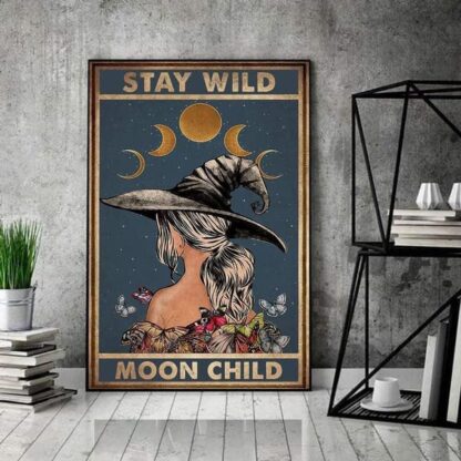 8x12 inch Stay Wild Moon Child Aluminum Sign