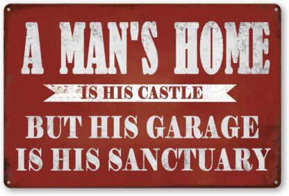 8x12 inch Man Cave Decor Furniture - Vintage Man Cave Tin Metal Sign