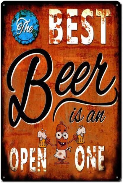 8x12 inch metal tin sign best beer, Bars Garage Cafes Club