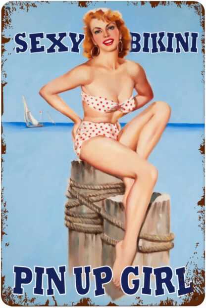 8x12 inch Sexy Bikini Pin Up Girl Signs Iron Poster Wall Art