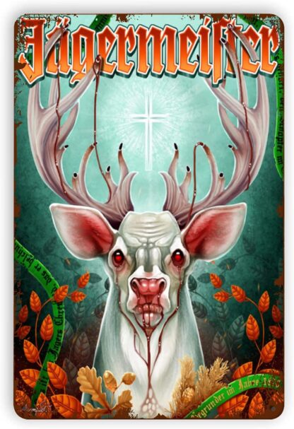 8x12 inch Deer Vintage Metal Sign Wall Poster