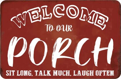 8x12 inch Welcome To Our Porch Sign Farmhouse Porch Decorations