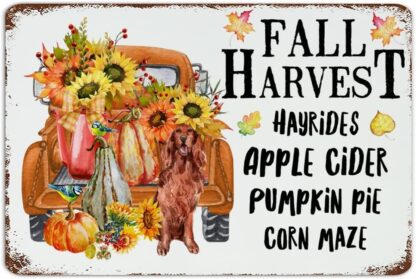 8x12 inch Fall Harvests Decorative Garage Signs House Signs