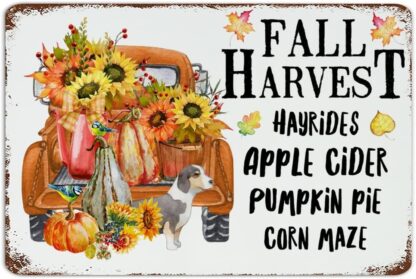 8x12 inch Fall Harvests Garage Signs Hanging Restaurants Gate Business