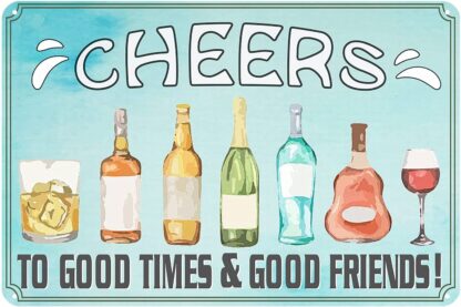 8x12 inch Funny Sign Cheers Metal Tin Sign