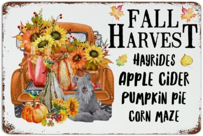 8x12 inch Fall Harvests Garage Signs Country Entryway Laundry Gate