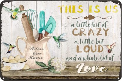 8x12 inch Metal Sign Bless Our Home Tin Sign