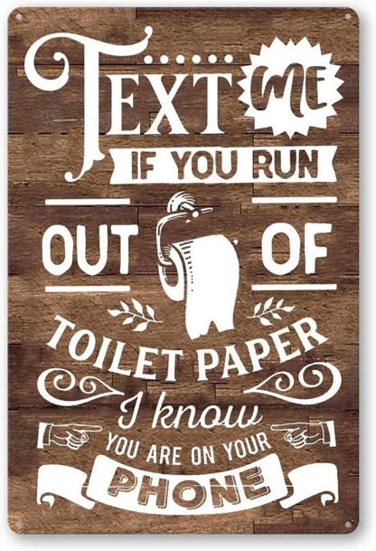 8x12 inch Funny Bathroom Rule Signs Decor - Toilet Rules Signs For Bathroom