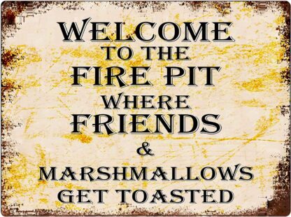 8x12 inch Welcome to Fire Pit Antique Creative Tin Sign