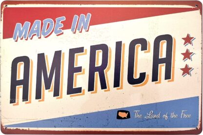 8x12 inch Made in America Retro Vintage Metal Tin Sign