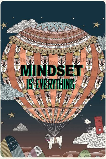 8x12 inch Mindset is Everything Metal Signs Inspirational Wall Decor