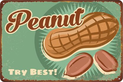 8x12 inch Peanut Metal Sign, Beans Vintage Tin Sign