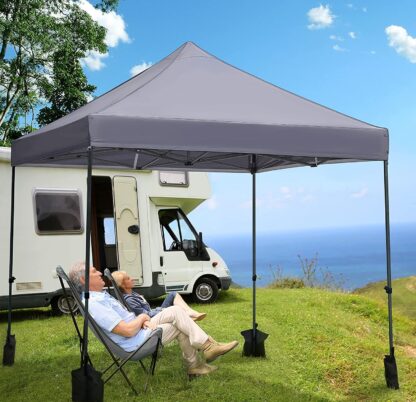 Light Gray 10x10 Pop up Canopy Tent