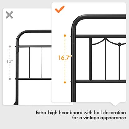 Black Twin Size Metal Bed Frame - Image 4