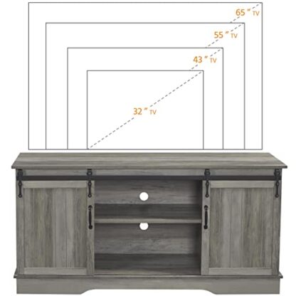 Grey Wash TV Stand for TVs Up to 65" Flat Screen - Image 6