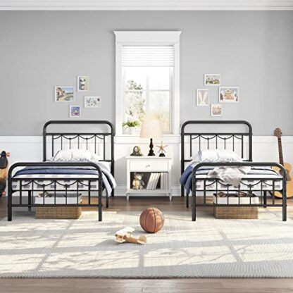 Black Twin Size Metal Bed Frame - Image 7