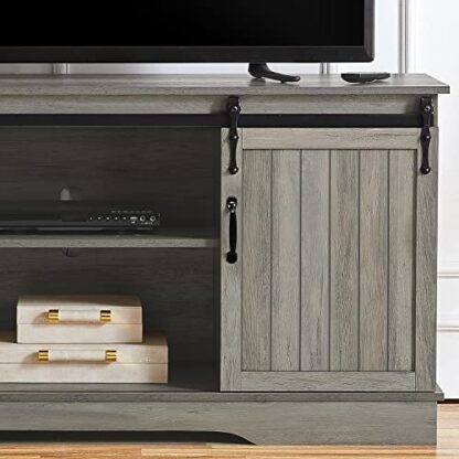 Grey Wash TV Stand for TVs Up to 65" Flat Screen - Image 5