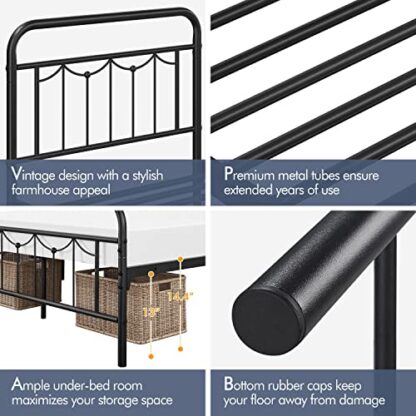 Black Twin Size Metal Bed Frame - Image 3