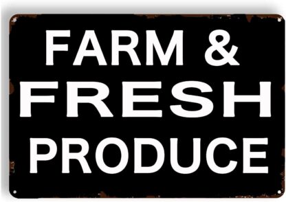 8x12 inch Farm Fresh Produce Vintage Retro Tin Metal Sign