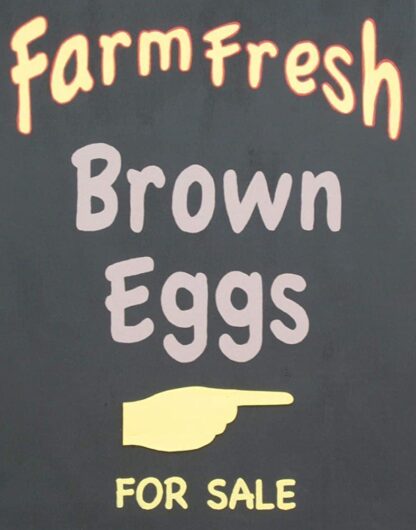 8x12 inch Tin Sign Farm Fresh Eggs Brown Food Rustic Wall Decor