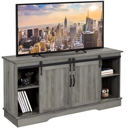 Grey Wash TV Stand for TVs Up to 65" Flat Screen - Image 10