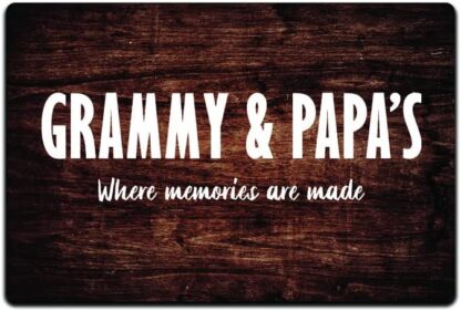 8x12 inch Tin Signs Grammy and Papa's Where Memories are Made