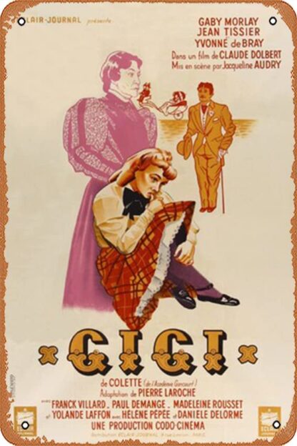 Gigi Poster 8 x 12 Inches - Retro Vintage Metal Tin Sign