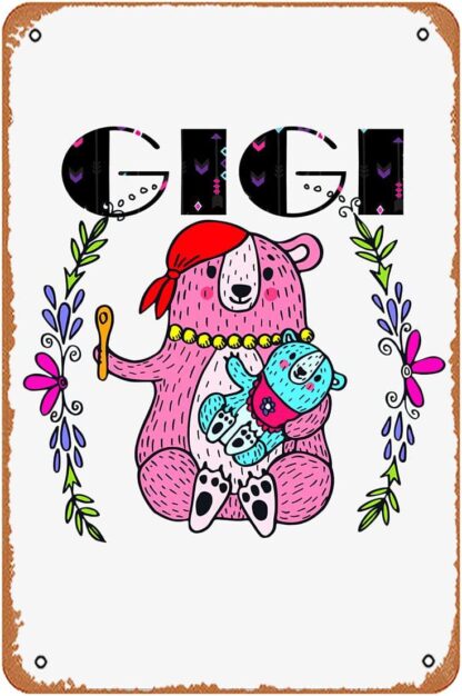 8x12 inch Gigi Bear – Poster – Canvas Print – Wooden Hanging Scroll Frame