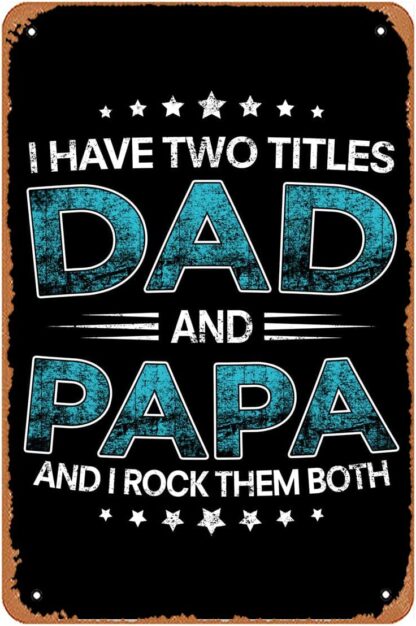 8x12 inch I Have Two Titles Dad And Papa – Canvas Print