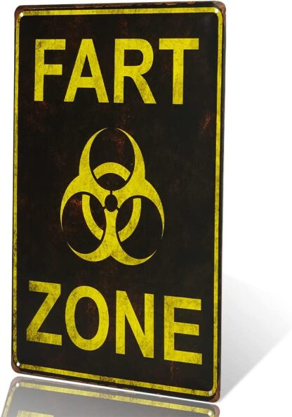 8x12 inch -Warning Fart Zone Novelty Metal Sign