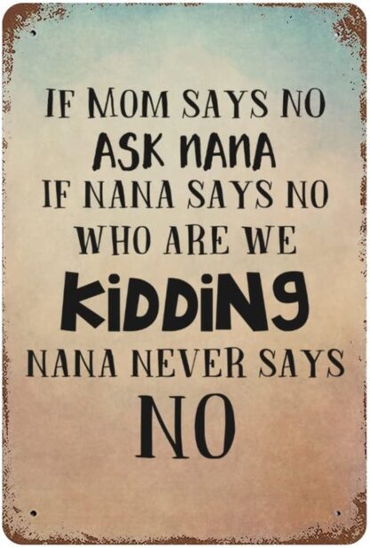 8x12 inch If Mom Says NO Ask Nana If Nana Says No Who are We Kidding Nana