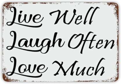 8x12 inch Live Well Laugh Often Love Much Tin Sign Vintage Metal Tin Signs