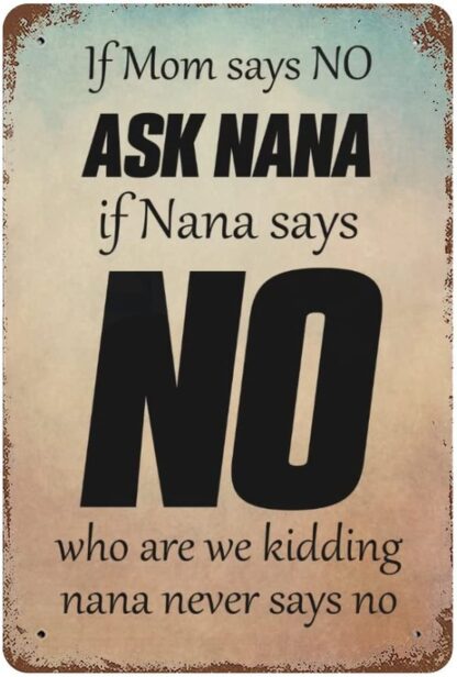 8x12 inch If Mom Says NO Ask Nana If Nana Says No Who are We Kidding Nana