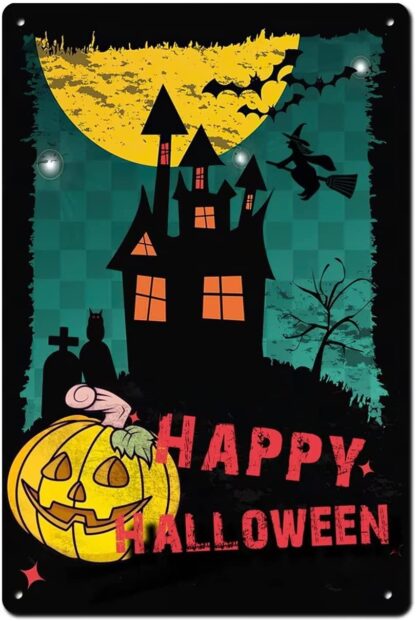 8x12 inch metal tin sign Halloween