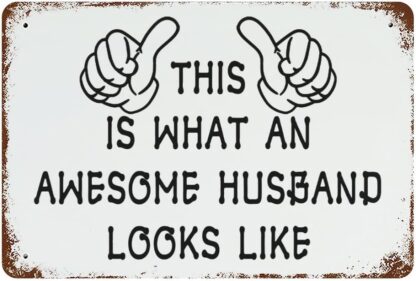 8x12 inch Metal Sign Husband Awesome Retro Tin Signs