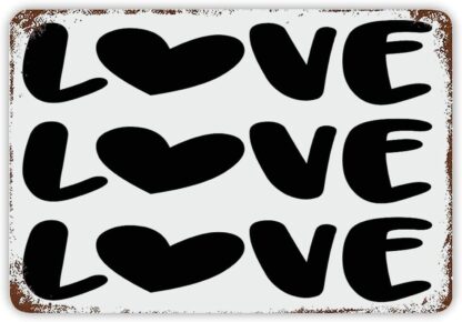 8x12 inch Love Love Love Metal Sign Family Wall Art Vintage Style Tin Signs